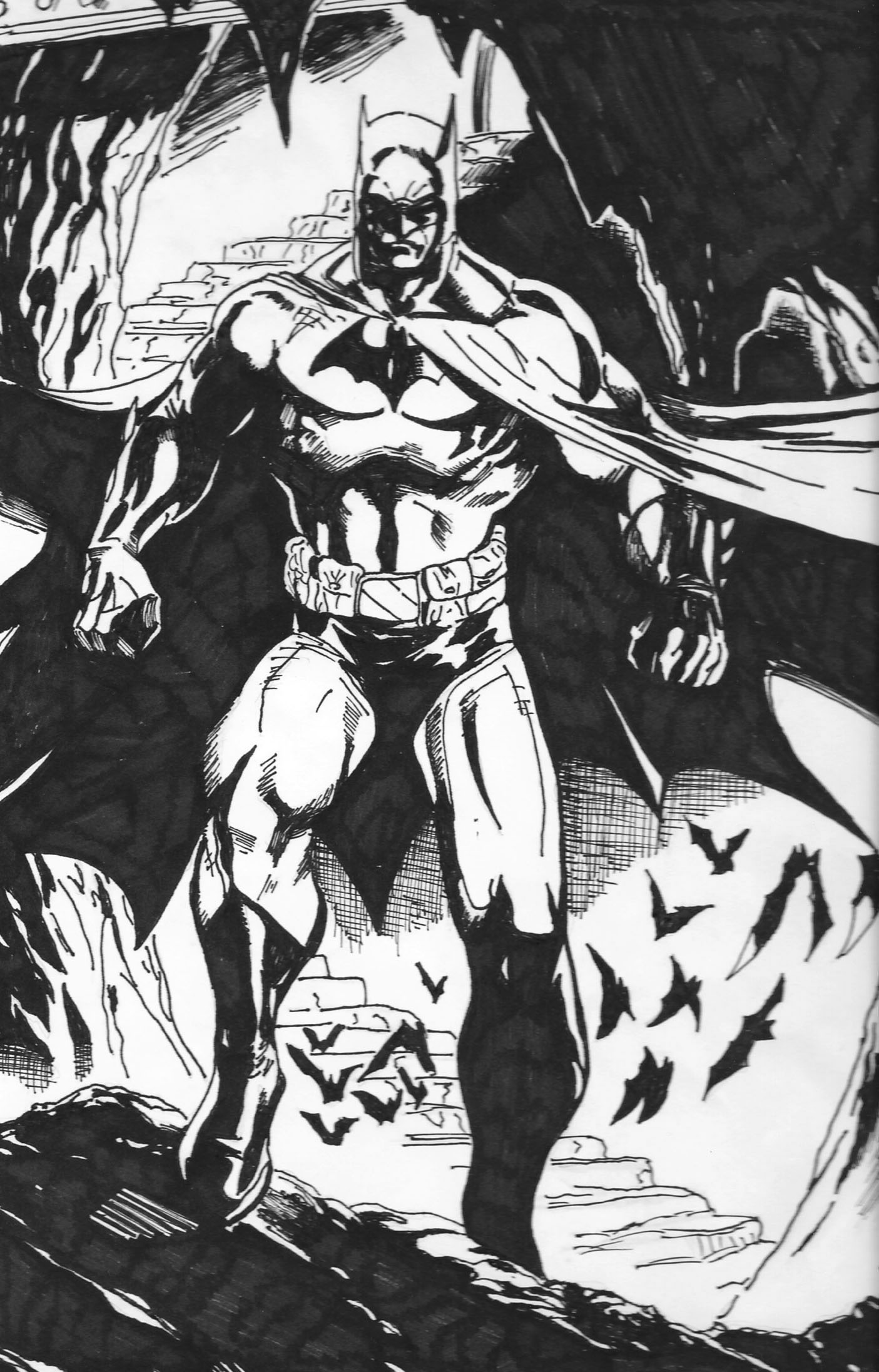 Batman Ink Drawing